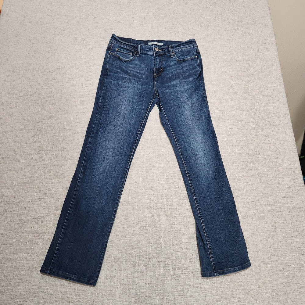 Levi's 505 Straight Leg Jeans Womens 28x32 Dark Wash Blue Denim 15505-0111